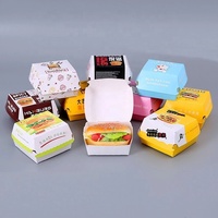 Boîte à hamburger jetable personnalisée, anti-fuite, à clapet, pour la restauration rapide, emballage quotidien, directement de l'usine