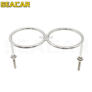 Seacar Stainless Steel Double Cup Holder Rack For Boat Marine RV <b>Interior</b> <b>Accessory</b> - Product Image 5