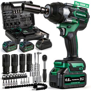 Llave de Impacto Inalámbrica de 800N.m, Llave de Impacto de Alto Torque de 1/2 Pulgada sin Escobillas para Automóvil y Hogar - Product Image 1