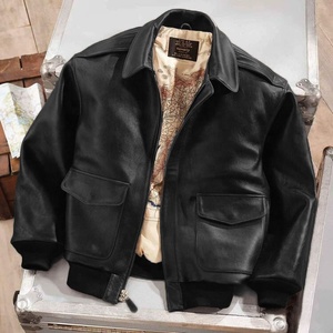 VESTE EN <span class=keywords><strong>CUIR</strong></span> ARTIFICIEL PU Veste en <span class=keywords><strong>cuir</strong></span> pilote vintage inspirée <span class=keywords><strong>de</strong></span> <span class=keywords><strong>l</strong></span>'U.S. <span class=keywords><strong>Air</strong></span> Force avec col en fourrure - Product Image 1
