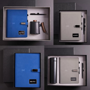 Carnet multifonctionnel personnalisé avec logo, cadeau d'affaires, agenda en cuir PU, bloc-notes avec batterie externe sans fil et fonction de charge - Product Image 2