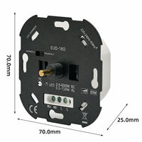 Variateur d'intensité lumineuse LED mural au design moderne et élégant pour usage résidentiel, luminosité réglable, capacité de charge fiable de 600 VA