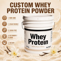 Fournisseur OEM de poudre de protéines de lactosérum, mélange WPC WPI, formule personnalisée, nutrition sportive en vrac, marque privée
