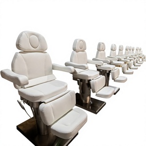 Kisen Custom PU Leather Treatment <b>Table</b> Electric Lifting Scalp Therapy Unit LED Light Barber Spa Seat For Commercial Skin Salon - Product Image 1