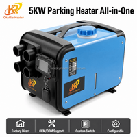 Chauffage diesel tout-en-un OkyRie AX52H 5KW à triple tension avec thermostat LCD et télécommande pour camping-car