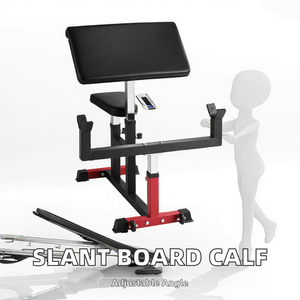 Banc de musculation réglable pour curls, planche inclinée, étireur de mollets, 4 positions d'inclinaison, mousse EPP antidérapante, support de gym portable - Product Image 2