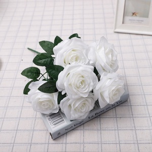 Roses en velours simulé, fleurs artificielles de haute qualité, fleurs en relief, arrangement mural de fleurs, Saint-Valentin, mariage, maison - Product Image 6