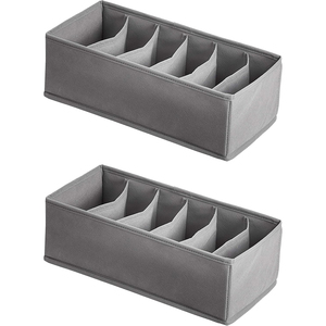 Organiseur de placard de chambre pliable en tissu non tissé, séparateurs de tiroirs personnalisables avec logo pour le rangement de <span class=keywords><strong>sous</strong></span>-vêtements, chaussettes et accessoires - Product Image 2