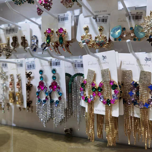 Pendientes Variados, Estilo Chunky, de Cristal, Coloridos, Joyería de Bisutería - Product Image 2