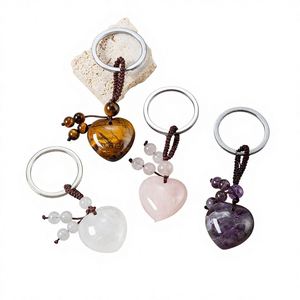 Llavero con Colgante de Cristal de Cuarzo Natural de 25 mm, 7 Chakras, Piedras Curativas, Marca ZP, Portátil - Product Image 2