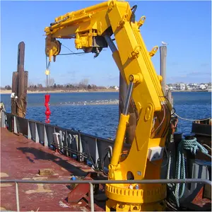 20 ton disesuaikan lepas pantai marine knuckle boom crane lipat boom marine crane