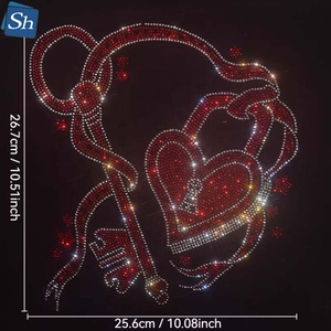 Parche Termoadhesivo Brillante con Diseño de Corazón de <span class=keywords><strong>Brooklyn</strong></span>, Nueva York, para Decorar Chaquetas y Prendas - Product Image 3