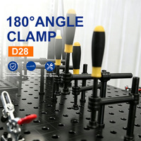 180 °   Pince à vis rotative D28 pour plateforme de soudage flexible