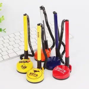 Hot selling fashionable desk holder chain bank pen table ball pen promotional ball point pen with stand