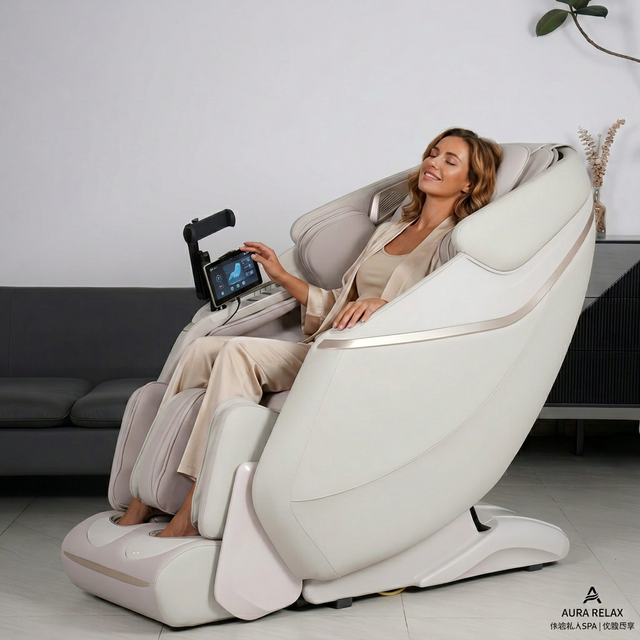 AI Luxury Smart 4D Massage Chair Flexible Track Near Flat Zero Gravity Recliner Full Body Airbag Heat Therapy Wireless Charging