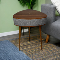 Table Basse Audio Intelligente à Chargement Sans Fil Bluetooth, Système Audio en Bois Massif, Table de Salon avec Haut-parleur Intégré - Prix Usine