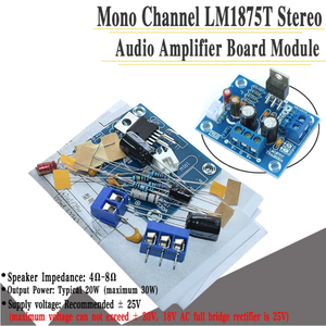 LM1875T Mono Channel 20W Audio Amplifier Board, HiFi Power Amp Module <b>DIY</b> <b>Kit</b> for Stereo Sound Production - Product Image 1