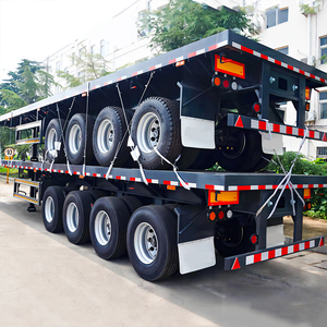Semirremolques de Plataforma de Alta Calidad de 2, 3 y 4 Ejes, de 30 a 100 Toneladas, <span class=keywords><strong>para</strong></span> Transporte de Carga a Granel - Product Image 1