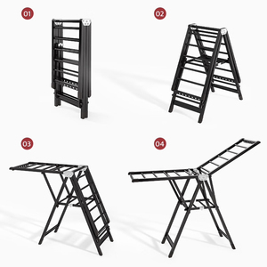 Soporte colgante plegable portátil de alta resistencia, estante para ropa, colgador de ropa, tendedero - Product Image 4