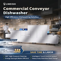 Lave-vaisselle industriel 5,5 m, vente directe usine, économe en énergie, consommation d'eau 150 L, grande capacité pour restaurants