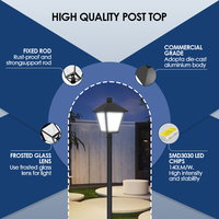 Nouveauté : Lampadaire de jardin extérieur en aluminium 60W 120W 5000K IP65, 3 CCT modifiables, LED AC