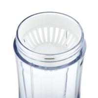 Blender électrique portable avec 6 lames, faible bruit, commande par bouton-poussoir, récipient en plastique