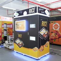 Distributeur automatique de repas préparés sans personnel, machine à riz, distributeur de repas en boîte, chauffage en libre-service, garantie d'un an