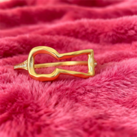 Nouveau Bracelet trou de serrure à motif classique avec pierre ronde naturelle et placage couleur or en laiton pour femmes à usage quotidien
