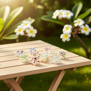 Pinza de Pelo con Flor de Frangipani y Frutas Mixtas Angelina de 8 cm, Accesorio para el Cabello para Mujer, Pinzas de Pelo de Resina Casuales y a la Moda - Product Image 2