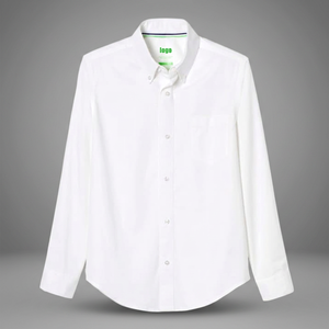 Camisa Escolar de Manga Larga con Cuello Alto para Niñas de Secundaria, Poliéster/Algodón, Venta Directa de Fábrica, Uniforme Escolar - Product Image 3