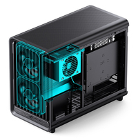 Boîtier PC de jeu Jonsbo D33 Micro-ATX, tour refroidie par eau, panneau latéral en verre, alimentation à branchement arrière, en acier, design discret