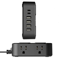 Adaptateur de multiprise US avec plusieurs ports USB, charge rapide 3.6A, prise standard américaine