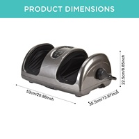 Máquina de Masaje de Pantorrillas, Pies y Piernas Shiatsu de Lujo, de Alta Frecuencia, Eléctrica, Desintoxicante, con Barra Ajustable, Vibración y Pantalla Táctil