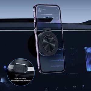 Support universel en verre <span class=keywords><strong>pour</strong></span> téléphone de voiture, <span class=keywords><strong>cellule</strong></span> d'aspiration par adsorption sous vide, portable et pliable, support magnétique en métal - Product Image 2