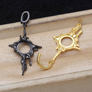 S925 Silver Son Irregular Pendant Holder DIY <b>Accessory</b> for 9.9-10.1mm Mabei Pendants <b>Jewelry</b> <b>Display</b> JG6102 - Product Image 3