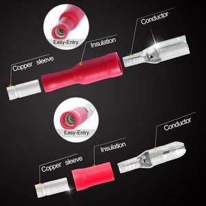 מחבר כדור מחברים זכר/נקבה ערכות חוט מחברים חוט אדום pvc אדום ליבה נחושת מבודדים ליבה מהירה מסופי כדור - Product Image 3