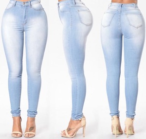 <span class=keywords><strong>Jeans</strong></span> da donna 2024 <span class=keywords><strong>Jeans</strong></span> Casual a vita alta pantaloni in Denim a vita media con matita traspirante Skinny in tinta unita - Product Image 2