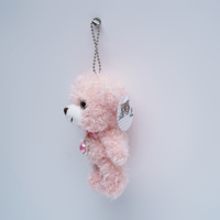 Porte-clés en peluche Ours de dessin animé super doux 12CM, petit pendentif de sac pour la Saint-Valentin, options de vente en gros disponibles