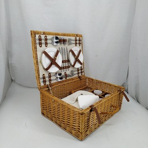 Giỏ Dã Ngoại Bằng Tre Đan Tự Nhiên Giảm 10%, Giỏ Dã Ngoại Bằng Mây Cho 4 Người, Bộ Đồ Dã Ngoại Bằng Thủy Tinh - Product Image 6
