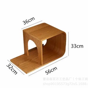 Solid Wood Multi Layer Cat Tree With Enclosed Bed And <b>Scratching</b> <b>Posts</b> For Cats - Product Image 4