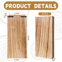 Support de jardinière murale en bois massif 2 pièces personnalisé en usine conception de plateau de pot de fleurs créative pour suspendre les plantes d'intérieur ou le jardin