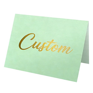 Segnaposto da Tavolo Personalizzato in Carta Bianca con Lamina Dorata, Stampa Offset su Cartoncino per Feste e Ristoranti - Product Image 2