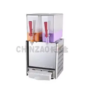 Mini dispensador elétrico comercial de leite, 10L, 2 tanques, máquina de bebidas frias, refrigerador e mistura de suco para restaurante