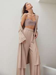 Peignoir de bain en viscose de bambou avec ceinture à l'avant Robes de détente personnalisées pour femmes - Product Image 4
