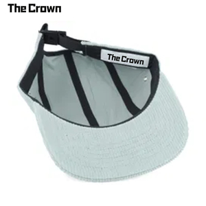 Casquette structurée 6 panneaux en velours côtelé avec logo personnalisé, visière plate et patch tissé – Vente en gros par le fabricant - Product Image 3