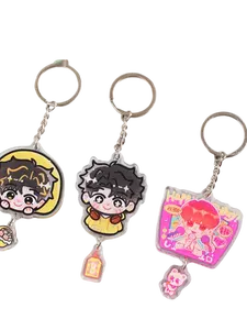 Custom Logo Cartoon Keychain Various Styles Factory Direct Sale Transparent Couple Acrylic Keychains