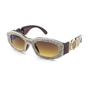 Gafas de Sol Sunway para Mujer, de Lujo, Estilo Vintage, con Diamantes de Imitación, Cristales Cuadrados Irregulares - Product Image 2
