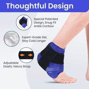 Popular Elastic Gel <b>Packs</b>, <b>Ice</b> <b>Packs</b>, Cold Treatments, Practical Cold Compress Bags for Treating <b>Foot</b> and Ankle Injuries - Product Image 3