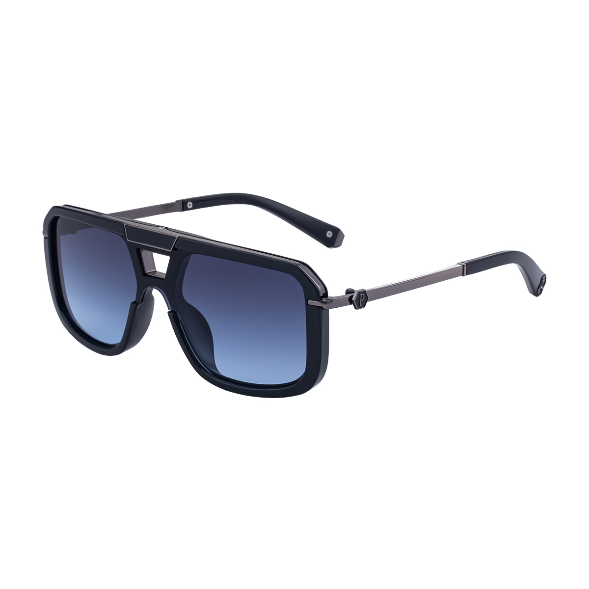 C7 Noir Gun Métal Cadre Gris Bleu