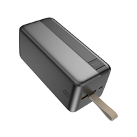 Batterie externe OEM 80000mAh 22.5W à charge rapide avec câble Micro USB intégré et câble Type-C rétractable, affichage numérique, chargeur portable pour